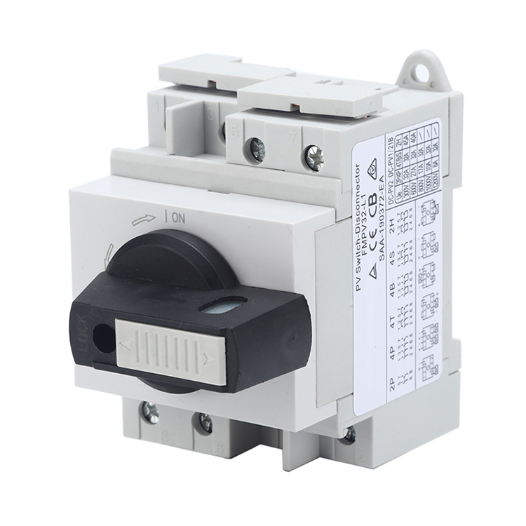 Din Rail Mounted Padlockable DC Isolator Switch